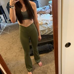 OFFLINE By Aerie Real Me High Waisted Crossover Flare Legging - Size SM SHORT